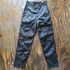 80s Notorious Merry Go Round Parachute Pants Juniors 7 Black Gorpcore Vintage